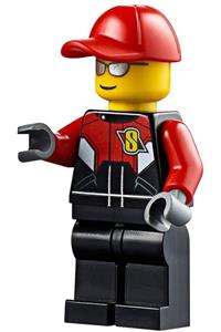 Racing Bike Driver Minifigure - Racing Bike Driver 2 - rac058