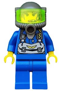 Rock Raider Jet Minifigure - Jet with trans-neon green visor - rck004