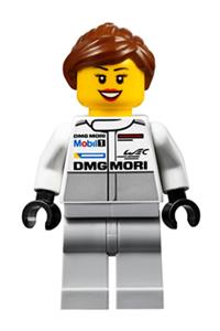 Porsche Mechanic Minifigure - Female Porsche mechanic - sc031