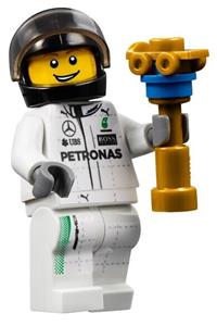 Mercedes Petronas Race Car Driver, Black Helmet sc042