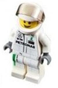 Mercedes Petronas Race Car Driver, White Helmet sc043