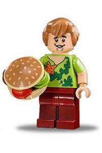 Shaggy Rogers Minifigure - Shaggy Rogers wearing a shirt with seaweed and starfish pattern - scd012