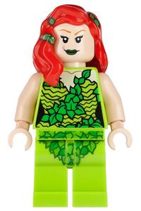 Poison Ivy Minifigure - Minifigure with Poison Ivy theme and hair over the shoulder - sh010