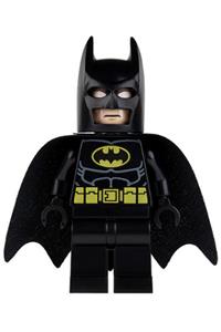 Batman Minifigure - Batman with black suit with yellow belt and crest (with type 1 cowl) - sh016