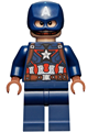 Captain America with reddish brown hands wearing a dark blue suit and a helmet - sh0736