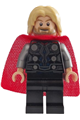 Thor with tan tousled hair, wearing black legs and a spongy cape with a single hole - sh0804