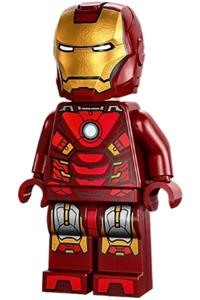 Iron Man Mark 7 Armor Minifigure - Iron Man wearing the Mark 7 Armor with a large helmet visor - sh0853