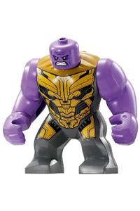 Thanos Large Figure Minifigure - Thanos - Large Figure, Dark Bluish Gray Outfit with Gold Armor, Printed Legs, Angry - sh0896