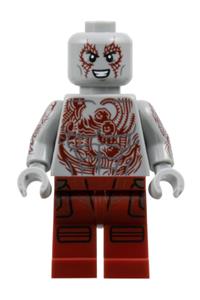 Drax Minifigure - Drax with dark red tattoos - sh0977
