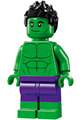 Hulk with dark purple pants, spiked hair, and a lopsided grin or angry expression - sh0982