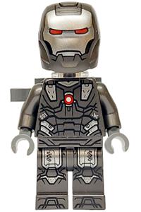 War Machine Minifigure - War Machine with pearl dark gray and silver armor, neck bracket, ingot and plate with clip - sh0987