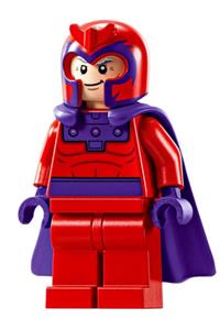 Magneto Minifigure - Magneto wearing a red outfit with a flexible rubber cape - sh0997