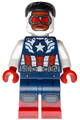 Captain America (Sam Wilson) wearing a dark blue and white suit - sh0999