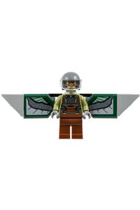 Falcon (Joaquín Torres) Minifigure - Joaquín Torres as Falcon wearing a backpack with wings and stickers - sh1000s