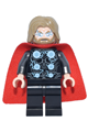 Thor with dark tan tousled hair, wearing black legs and a spongy cape with a single hole - sh1014