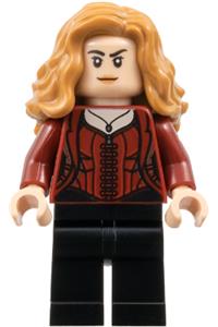 The Scarlet Witch Minifigure - Wanda Maximoff, the Scarlet Witch, with plain legs and medium nougat hair - sh1018