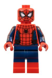 Spider-Man Minifigure - Spider-Man with printed dark blue arms and red boots - sh1020