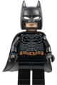 Batman wearing a black suit with a copper belt, cowl with white eyes, and a flexible rubber cape - sh1021
