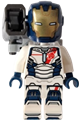 Iron Legion with a dark blue head, one piece helmet, and stud shooter - sh1035