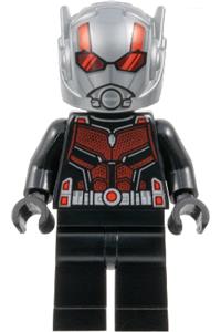 Ant-Man Minifigure - Ant-Man (Scott Lang) wearing a black suit and a closed helmet - sh1045