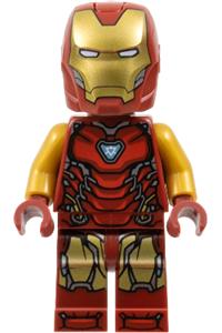 Iron Man Mark 85 Minifigure - Iron Man in Mark 85 armor with a large helmet visor and thick red markings on the torso - sh1046