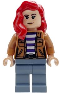 Mary Jane Minifigure - Mary Jane - Medium Nougat Jacket, Red Hair - sh1062