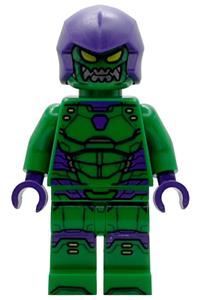Green Goblin Minifigure - Green Goblin with a green outfit and a dark purple hood - sh1066