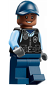 Security guard at Arkham Asylum wearing a dark blue cap and black vest - sh1087