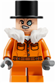 The Penguin in a prison jumpsuit with side pockets and a light nougat head - sh1090