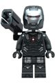 War Machine with pearl dark gray and silver armor, neck bracket, ingot, plate with clip, and shooter - sh1092