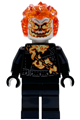 Ghost Rider Johnathon "Johnny" Blaze with a white head and a flaming chain - sh1095