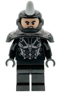 Rhino Minifigure - Rhino with shoulder armor featuring a light bluish gray horn - sh1098