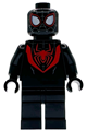 Spider-Man (Miles Morales) with dark bluish gray webbing on head and black hands - sh1099