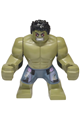 Big Fig Hulk wearing sand blue pants with lavender panels, shown raging with clenched teeth - sh1104