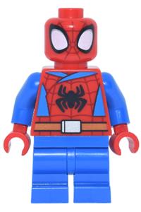Spider-Man (Peter Spidey Parker) - Spider-Man (Peter "Spidey" Parker) with medium legs, black spider logo, and dark orange belt - sh1105