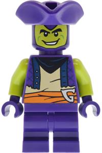 Green Goblin Pirate Minifigure - Green Goblin dressed as a pirate - sh1108
