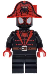 Spider-Man Miles Morales Pirate - Spider-Man (Miles Morales) with black medium legs, red spider logo, wearing a pirate hat - sh1110