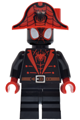 Spider-Man (Miles Morales) with black medium legs, red spider logo, wearing a pirate hat - sh1110