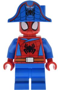 Spider-Man (Peter "Spidey" Parker) Pirate - Spider-Man (Peter "Spidey" Parker) with medium legs, black spider logo, dark orange belt, and pirate hat - sh1111