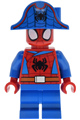 Spider-Man (Peter "Spidey" Parker) with medium legs, black spider logo, dark orange belt, and pirate hat - sh1111