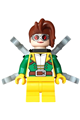 Female Doc Ock with medium legs, green open jacket, light bluish gray arms, and round goggles - sh1118