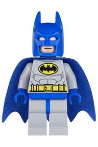 Batman with Light Bluish Gray Suit with Yellow Belt and Crest, Blue Mask and Cape sh111