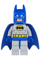 Batman with Light Bluish Gray Suit with Yellow Belt and Crest, Blue Mask and Cape - sh111