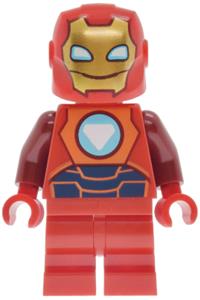 Iron Man Minifigure - Iron Man wearing reddish orange and dark blue armor - sh1143