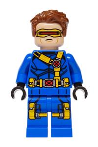 Cyclops Minifigure - Cyclops with a blue outfit, bright light orange belts and printed legs - sh1160