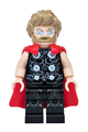 Thor with dark tan spiked hair, a flexible rubber cape and black legs - sh1166