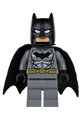 Batman with dark bluish gray suit, gold belt, black hands, spongy cape - sh151