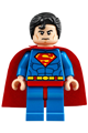 Superman - blue suit, dual sided head with red eyes on reverse, spongy soft knit cape - sh156