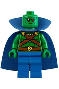 Martian Manhunter Minifigure - Martian Manhunter wearing a cape with a collar - sh158