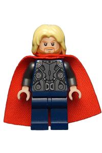 Thor Minifigure - Thor with soft cape and dark blue legs - sh170